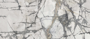 Kamień Spiekany marmur biały z czarną żyłą Porcelanosa Invisible White Nature 120x270 6mm