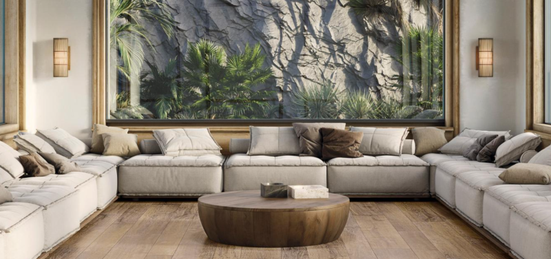 Płytki drewnopodobne jasny brąz Porcelanosa Bruselas Fresno 19,3x180  1,15cm 167724