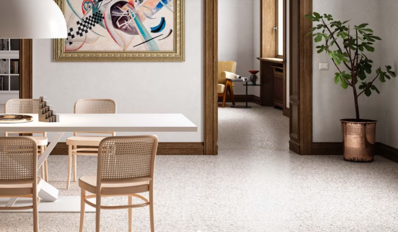 Casalgrande Padana Terrazzo White Lopatto 60x60 płytki gresowe imitujące lastryko 167905