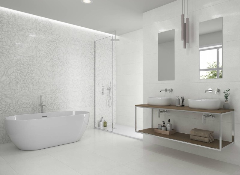 Gres beton szary lapatto z delikatnym wzorem Absolut Keramika Galapagos 60x120 168664