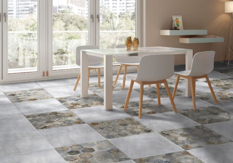 Gres szary beton Absolut Keramika Layen Mica 60,8x60,8 satyn 168682