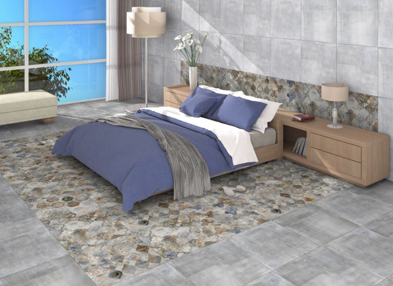 Gres szary beton Absolut Keramika Layen Tiza 60,8x60,8 satyn 168698