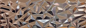 Dekor 3d srebrny w połysku Venis Prisma Bronze 33,3 x100