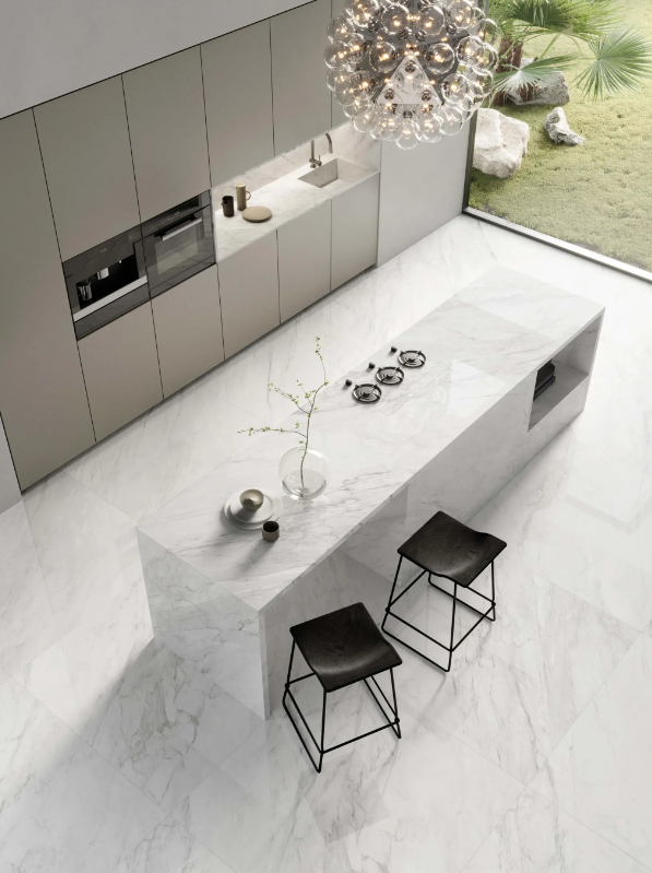 Spiek kwarcowy marmur biały beż Porcelanosa Glem White 120x270 Nat 6mm 168885