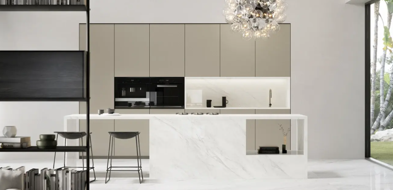 Spiek kwarcowy marmur biały beż Porcelanosa Glem White 120x270 Polished 6mm 168898