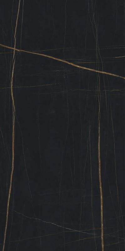 Spiek kwarcowy marmur czarny Porcelanosa Nylo Noir 120x270 6mm polysk 168908