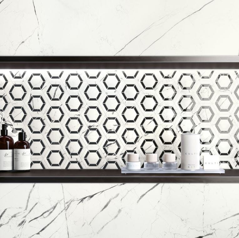 Energie Marquina White 60x120 płytki marmurowe gresowe połysk 168990