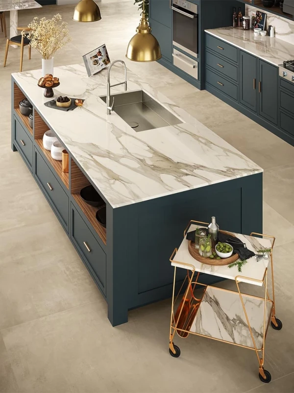 Spiek kwarcowy 12mm Calacatta Borghini Poler 324x162 cm 169322