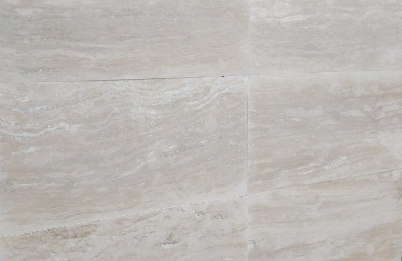 Trawertyn 12mm  Bianco Classic Vein Cut Filled&Honed 61x30,5x1,2 cm 169420