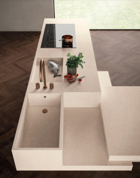 Spiek Kwarcowy Atlas Plan Kone  Gypsum 324x162x1,2 cm 170179