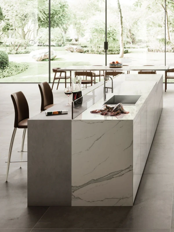 Spiek kwarcowy Calacatta Extra Natura Vein Polerowany 324x162x2 cm 170364