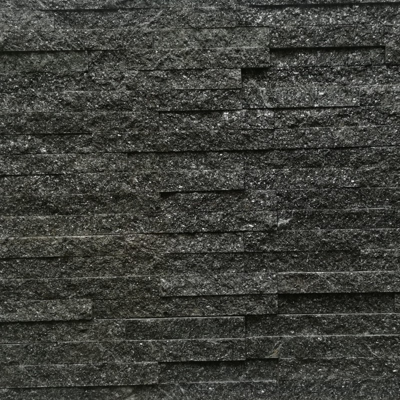 Kamień elewacyjny-dekoracyjny kwarcytowy czarny Stackstone Black 10x36 cm 171381