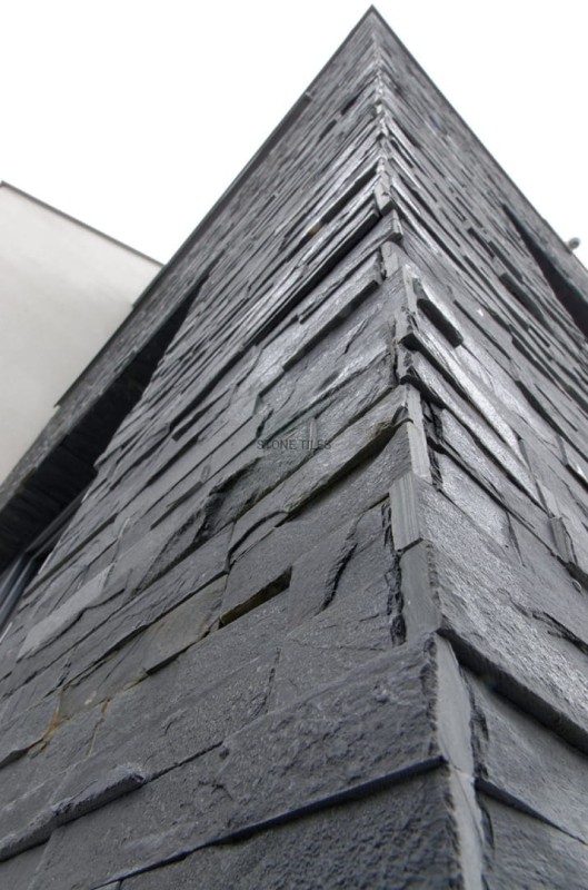 Kamień elewacyjny dekoracyjny łupek czarny 10x36 Black Slate Stackstone 171488