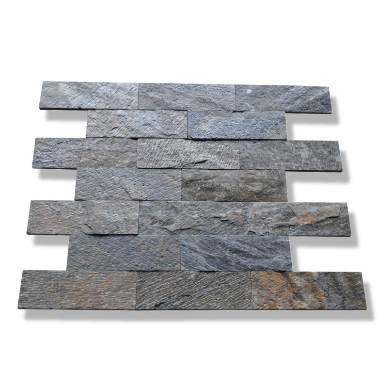 Kamień elewacyjny-dekoracyjny  kwarcytowy Deoli Green Brick 10x30 171515