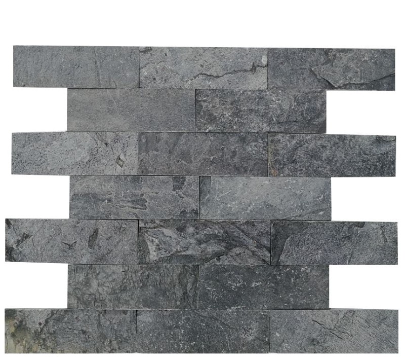 Kamień elewacyjny-dekoracyjny  kwarcytowy Silver Grey Brick 10x30 171523