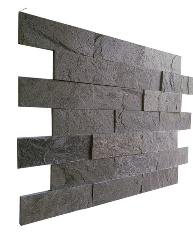 Kamień elewacyjny-dekoracyjny  kwarcytowy Silver Grey Brick 10x30 171524