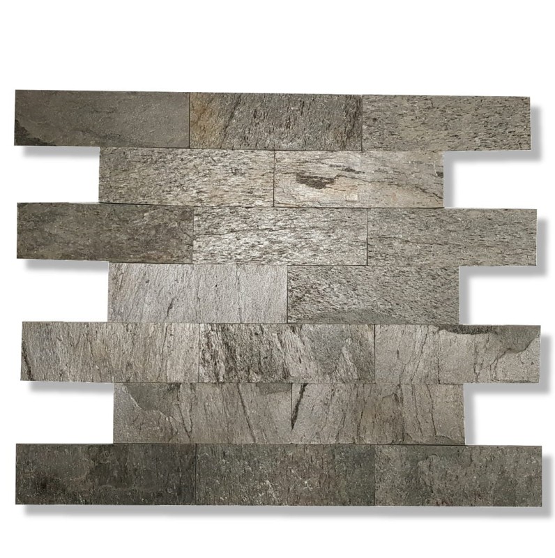 Kamień elewacyjny-dekoracyjny  kwarcytowy Silver Shine Brick 10x30 171526