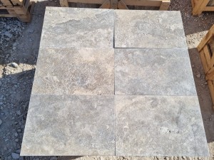 Trawertyn Silver Greige 3cm antykowany 40,6x61x3 taras ogród basen