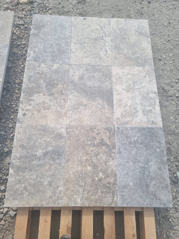 Trawertyn Silver Greige 3cm antykowany 40,6x61x3 taras ogród basen 172019