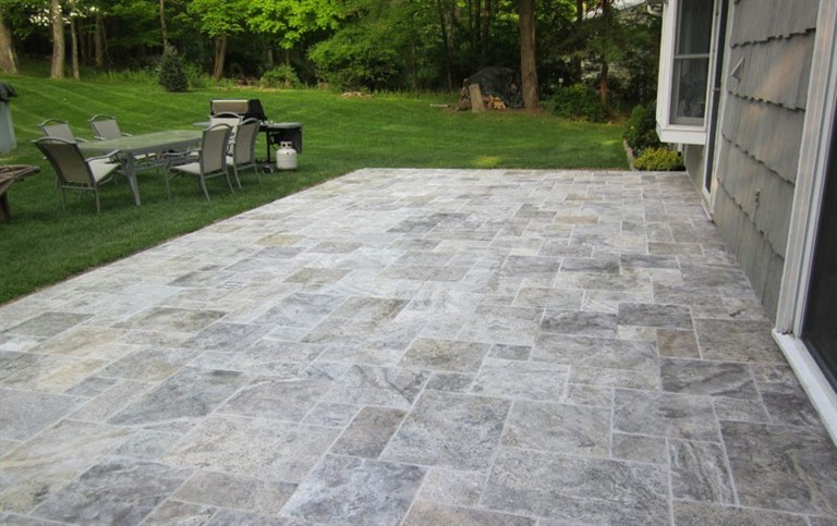 Trawertyn Silver Grey 3cm antykowany 40,6x61x3 taras ogród basen 172022