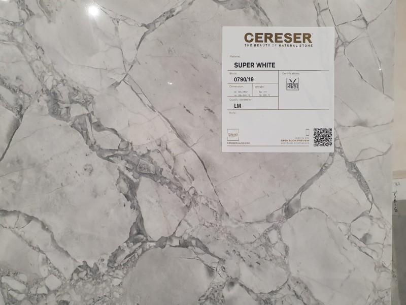 Granit Super White Quartzite 2cm Poler Slab 172147