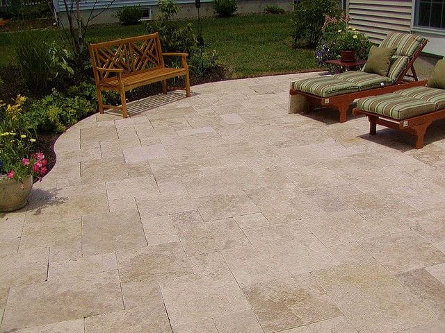 Trawertyn beżowy 3cm Blend mix antykowany 40,6x61x3 taras ogród basen 172260