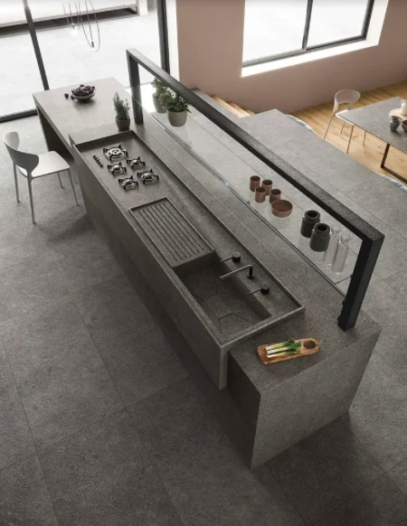 Spiek kwarcowy Atlas Plan Natura-Body Tech Dolmen Pro Grigio 324x162x2 cm 172286