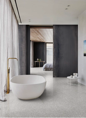 Spiek kwarcowy Grande Marazzi Terrazzo Grey Lux 320x160x0,6 cm 172557