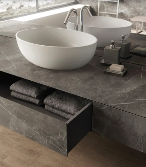 Spiek kwarcowy Atlas Plan Grey Stone 324x162x2 cm 172693