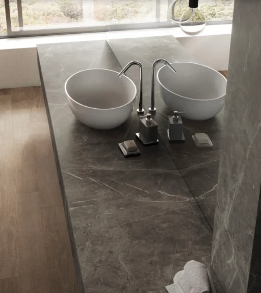 Spiek kwarcowy Atlas Plan Grey Stone 324x162x2 cm 172694