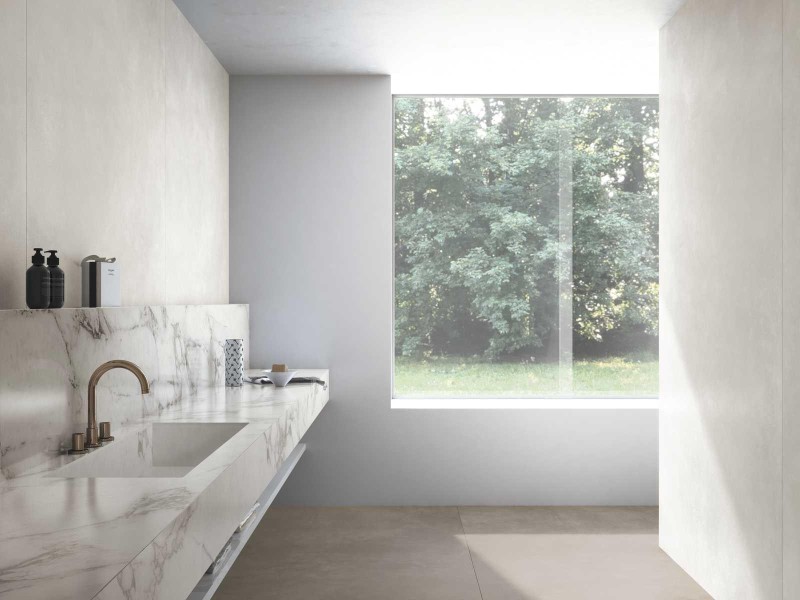 Spiek kwarcowy Grande Marazzi Concrete White Matt 162x324 12mm 172814