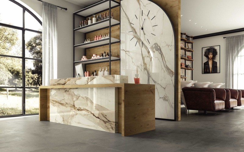 Spiek kwarcowy 12mm Calacatta Imperiale Matowy 324x162 cm 172836