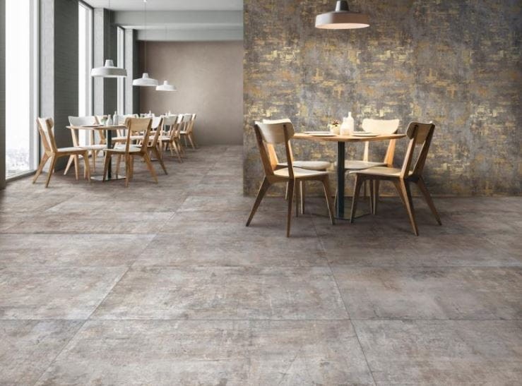 Płytki gres beton przetarte  Rondine Murales Grey 80x80 RET 173104