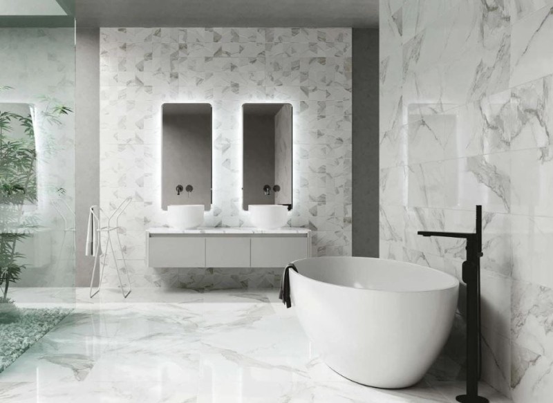Azteca Calacatta Silver Lux 60x60 gres marmur  173567