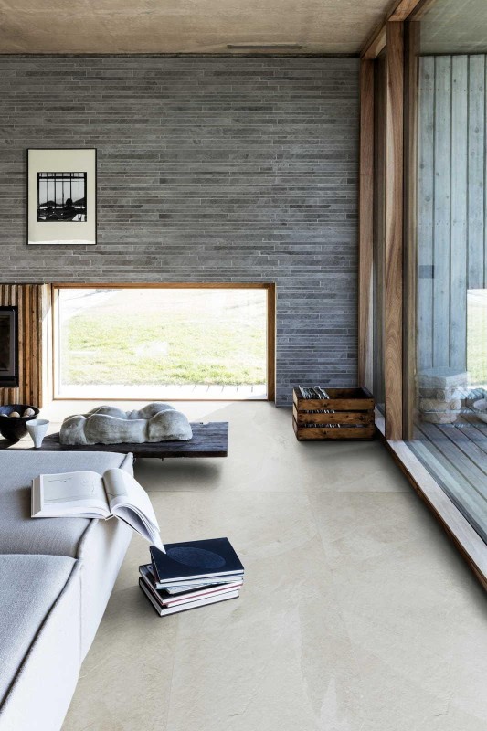 Gres ekri naturalny kamień Marazzi Mystone Ardesia Bianco M043 75x75x10 173686