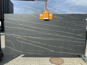 Blat kuchenny marmur czarny biały braz Florim Marble Laurent Gloss 160x320 12mm
