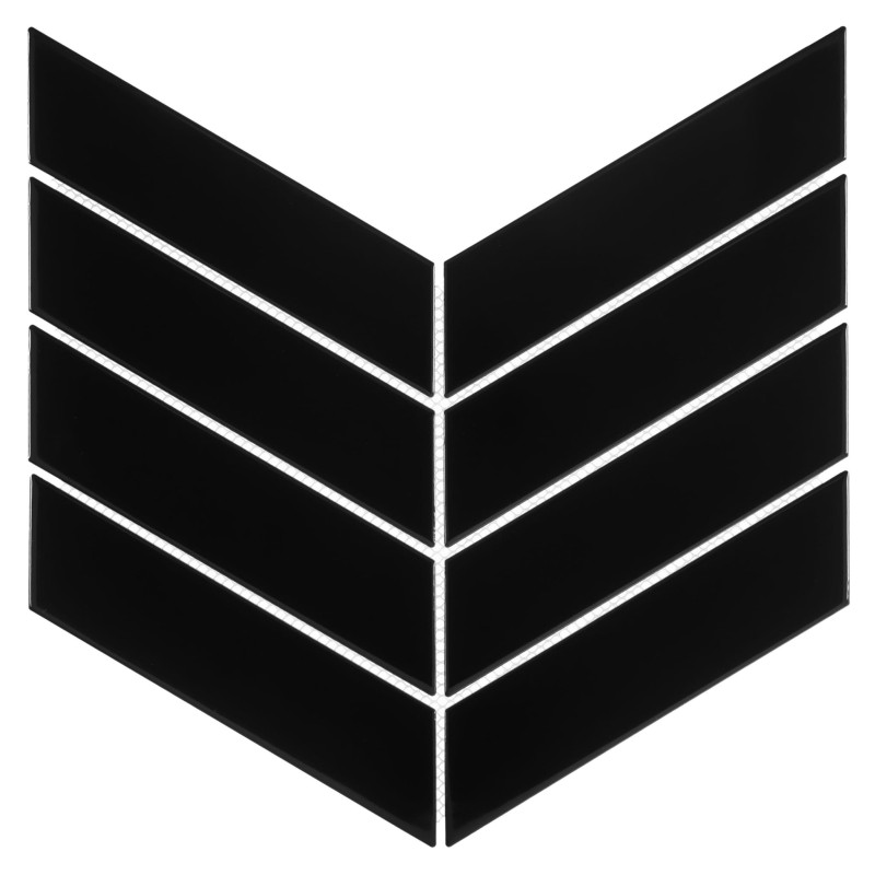 Dunin Royal Chevron Black 31,8x22,4x7 płytki jodełki ścienne 174003