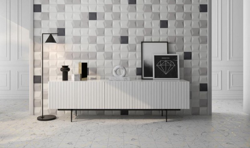 Płytka podłogowa marmur Decus Luxury Black Gold 20x20 mat 174181