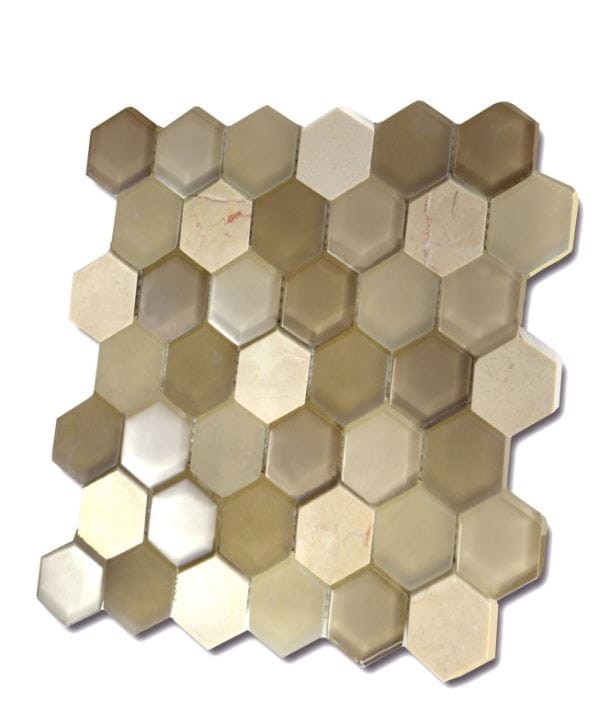 Mozaiki gres heksagonalne beż kamień El Casa Hexagon Honey Beige 30,5x30,5 174188
