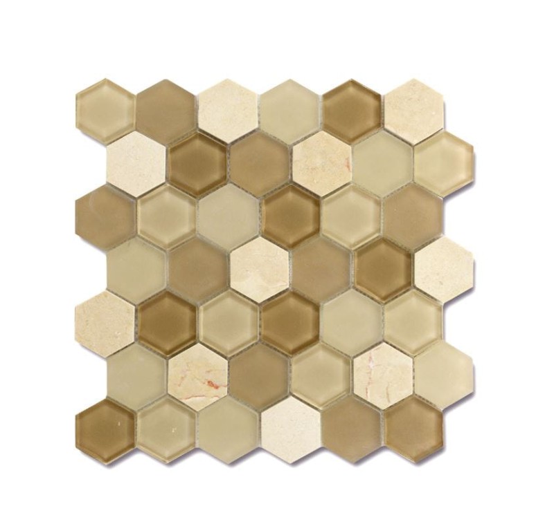 Mozaiki gres heksagonalne beż kamień El Casa Hexagon Honey Beige 30,5x30,5 174189