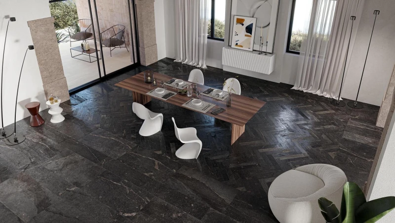 Ceramiche Piemme Ibla Nera Natura 60x60 płytki gresowe imitujące kamień 174236