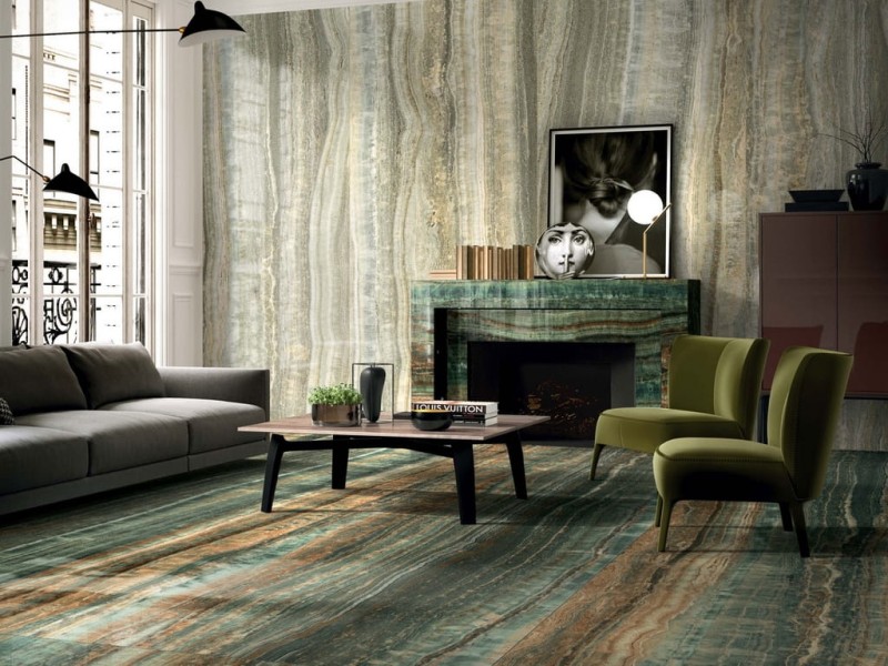 Eccentric Luxe Sage Glossy 120x280x0,6 cm 176390
