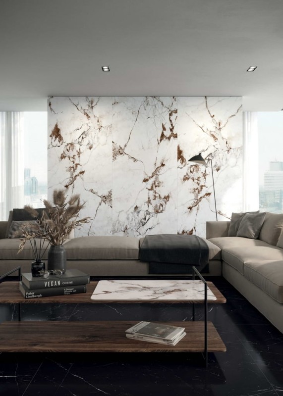 Marble Marquinia Glossy STU 160x320x0,6 cm, z siatką, nierektyfikowana 178679