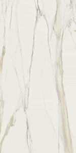 Marble Calacatta Gold B Glossy STU 160x320x1,2 cm, z siatką, nierektyfikowana