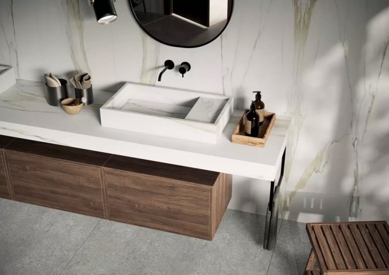 Marble Calacatta Gold B Matte STU 160x320x1,2 cm, z siatką, nierektyfikowana 178894