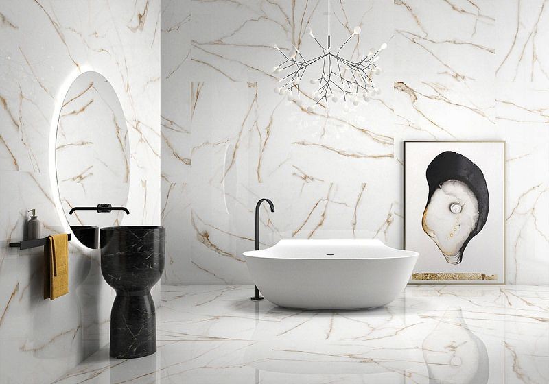 Geotiles Brera Gold Polished 30x60 płytka imitująca marmur 132026