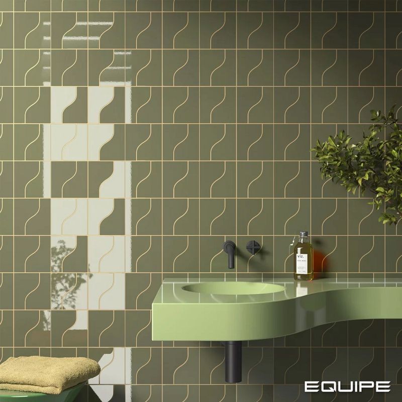Equipe Curve Garden Green Matt 8,3x12 płytki ścienne dekoracyjne 127473