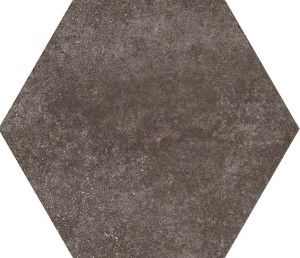 Płytki do łazienki podłogowe heksagonalne brąz Equipe Hexatile Cement Mud 17.5X20