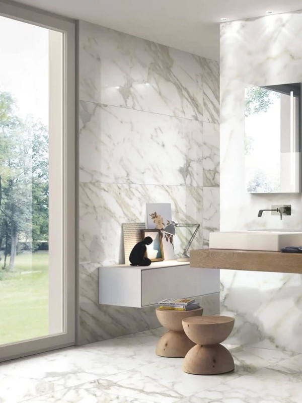 Marble One Greek White Glossy 60x120x0,9 cm 180520