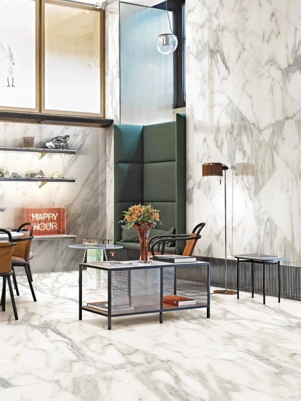 Marble One Greek White Glossy 60x120x0,9 cm 180523